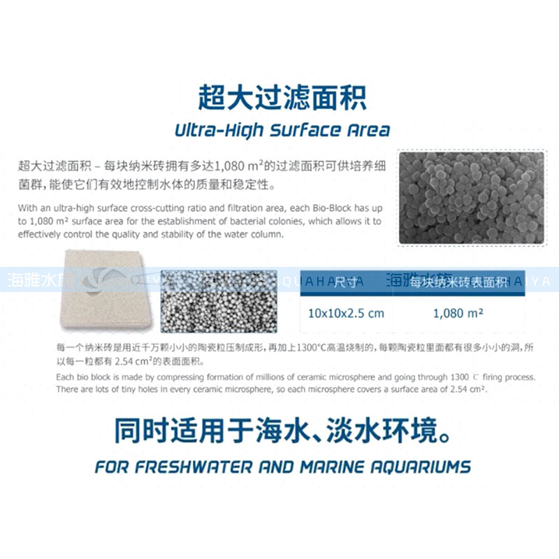迈光神砖鱼缸纳米砖水族淡海水过滤材料除NO3陪菌屋生化培菌滤材
