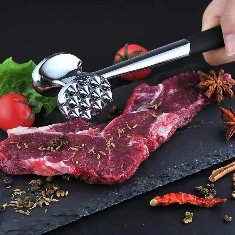 【304不锈钢】敲肉锤双面敲打家用松肉锤猪排牛排鸡排专用锤肉器