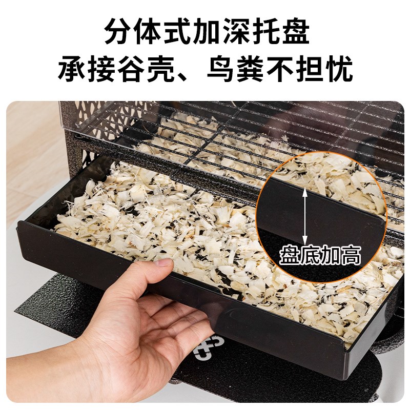 虎皮鹦鹉鸟笼子玄凤牡丹文鸟绣眼特大号别墅金属居家大空间观赏笼