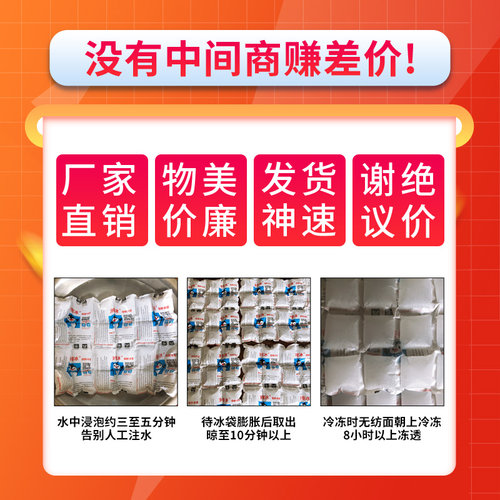 冷链航空冰袋水果海鲜食品保鲜生物科技自吸水一次性快递专用冰包