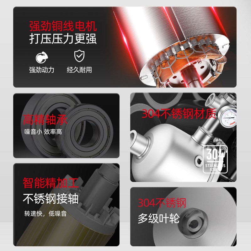 CHL变频恒压增压泵静音家用全自动不锈钢多级离心供水商业用水泵