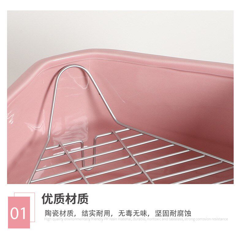 兔子厕所超重防翻防咬陶瓷三角五边形厕所龙猫松鼠大号便盆