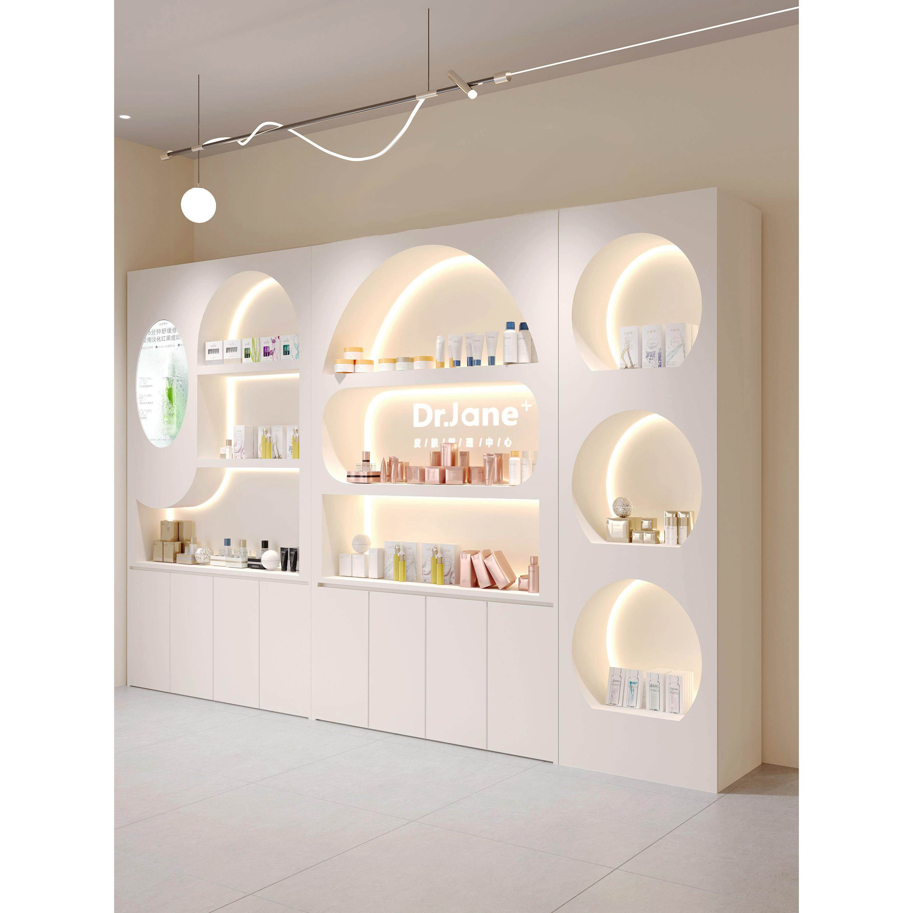 化妆品展示柜高端大气美容院产品置物架护肤品陈列柜彩妆专用柜子