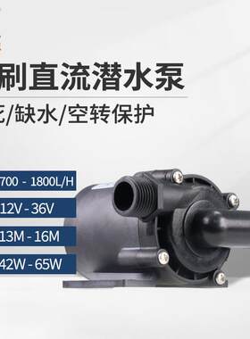 中科世纪微型热水暖气循环帮浦12V/24V耐酸碱盐无刷直流水泵DC55F