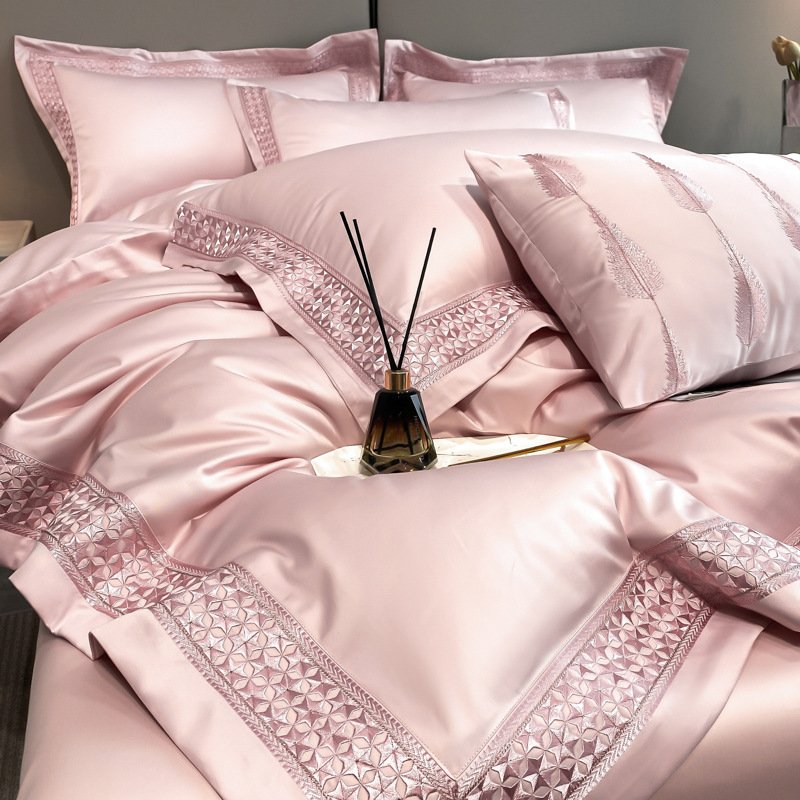 高级感200支匹马棉四件套100纯棉全棉床单被套轻奢长绒棉结婚送礼