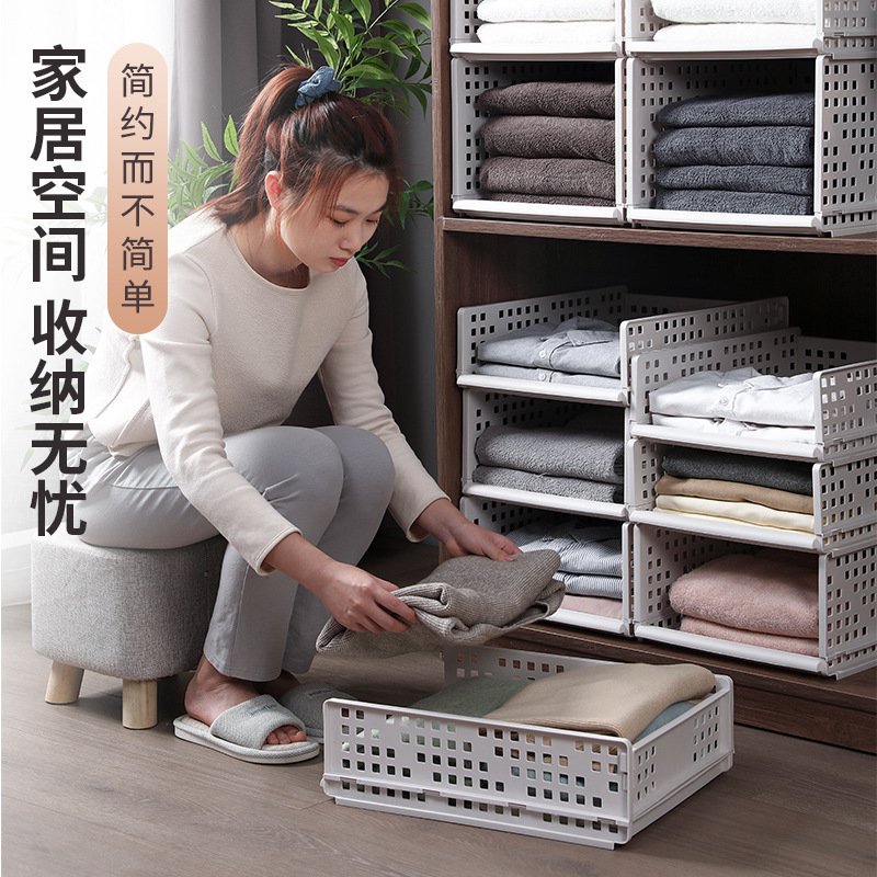 便捷衣柜分层隔板柜内置物架衣服整理架宿舍衣橱衣物分隔收纳