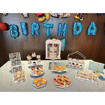 欧式白色甜品台摆件展示架婚庆蛋糕架子下午茶点心架甜点糕点托盘