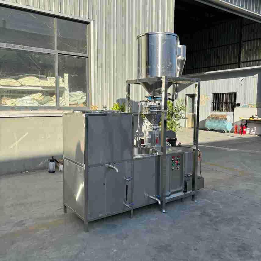 磨浆煮浆一体设备自动吸豆上豆的豆腐机时产200斤的磨浆机