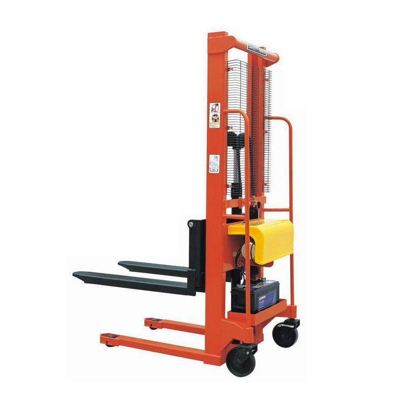 简易轻型半电动堆高车1吨经济型半自动电动液压堆高车升降叉车