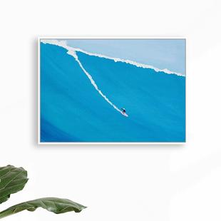 冲浪海景电表箱装饰画 上翻电闸壁画酒店民宿配电箱遮挡ins挂画