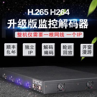 4路 IPC监控摄像机解码器 监控安防IPTV 兼容海康大华Onvif回放