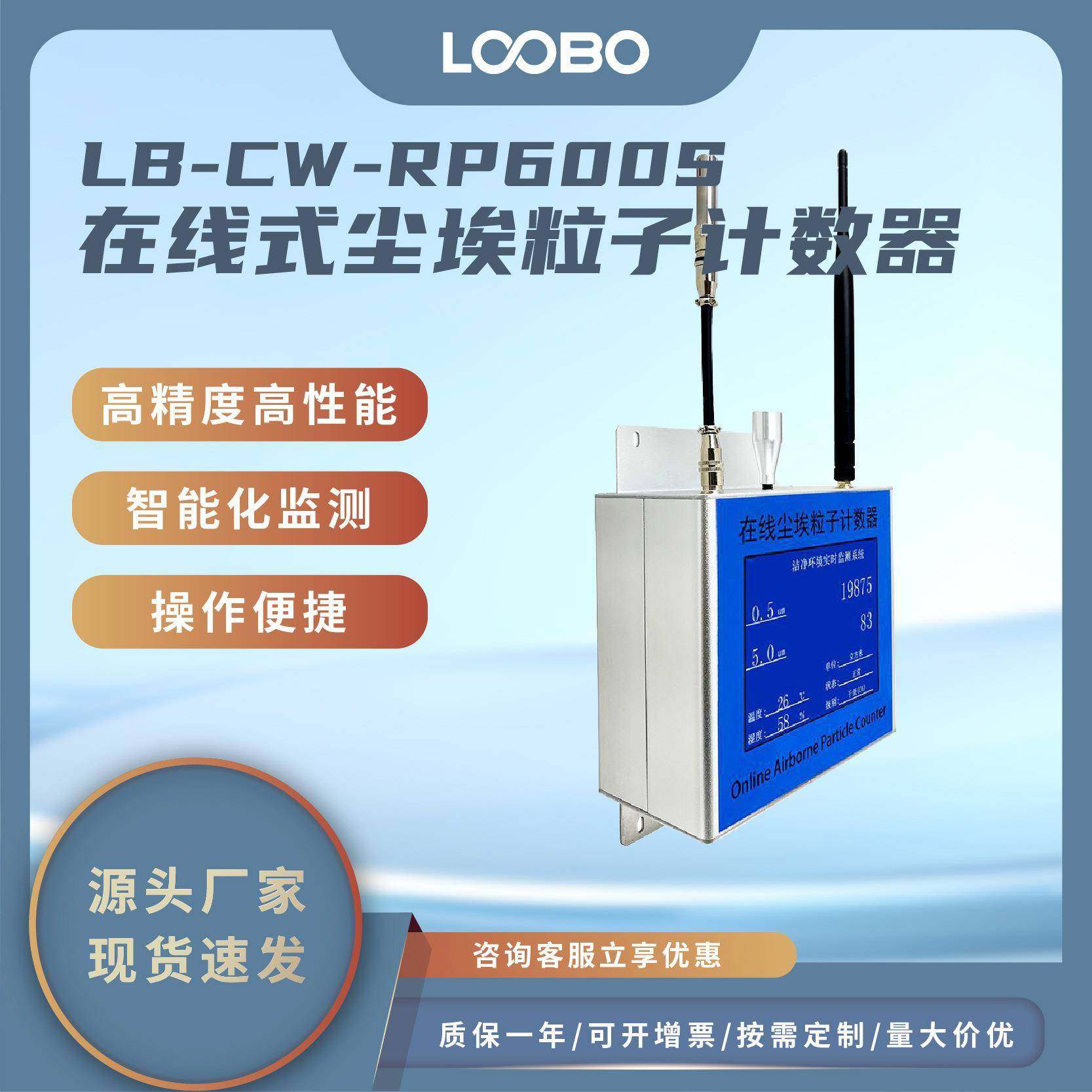 六通道尘埃粒子计数器在线式粉尘浓度监测仪大气粉尘传感器