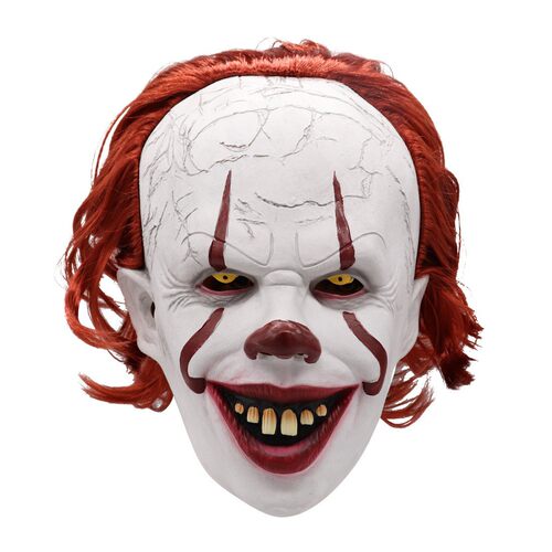 小丑回魂2 Pennywise 乳胶发光Cosplay面具mask恐怖头套万圣节