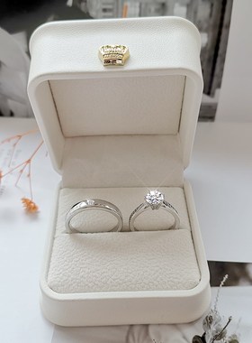 假戒指结婚一对婚礼仪式用男女钻戒活口可调节婚戒求婚纱拍照道具