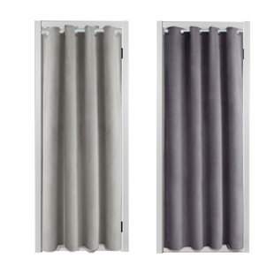 免打孔家用d卧室挡风空调客厅试衣间门帘绒厨房隔断厕所定制布艺