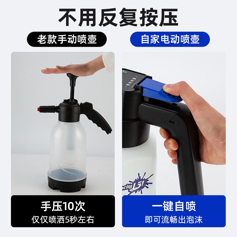 德国精装进口电动洗车喷壶高泡沫专用洗车液pa壶家用高压清洗机气