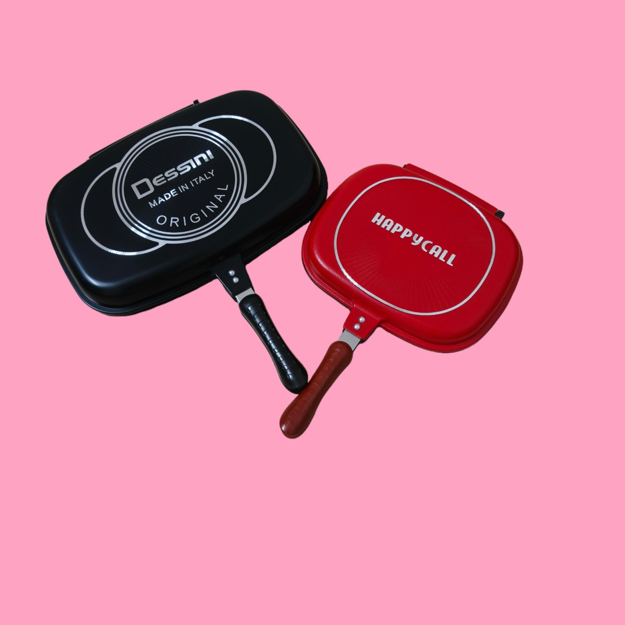 韩版新款双面烤盘平底煎锅无烟不粘家用牛排煎锅野外烧烤煎鱼铝锅