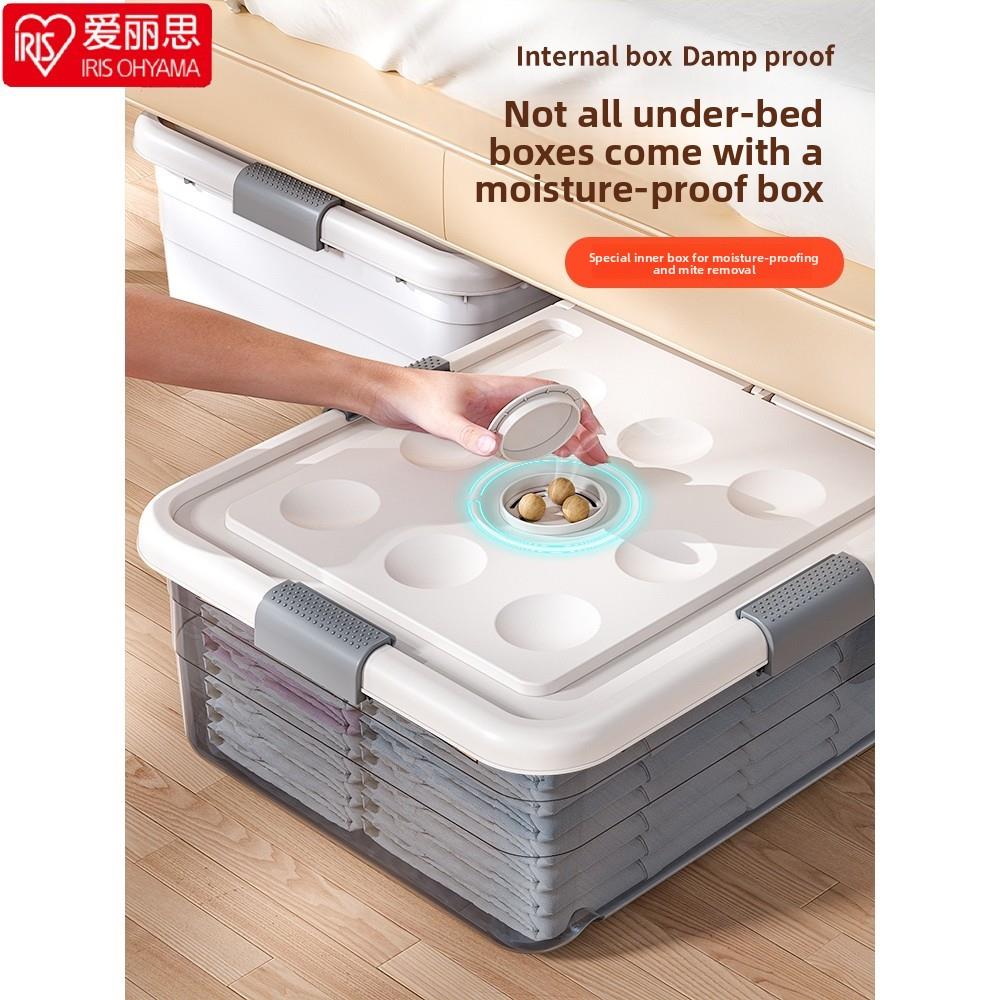 日本爱丽思IRIS床底收纳箱居家扁平带轮抽屉式衣服储物箱床下整理