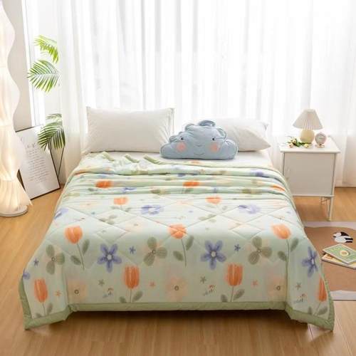 富尔迪工厂【新品】凉感印花凉感丝夏凉被柔软舒适空调被子