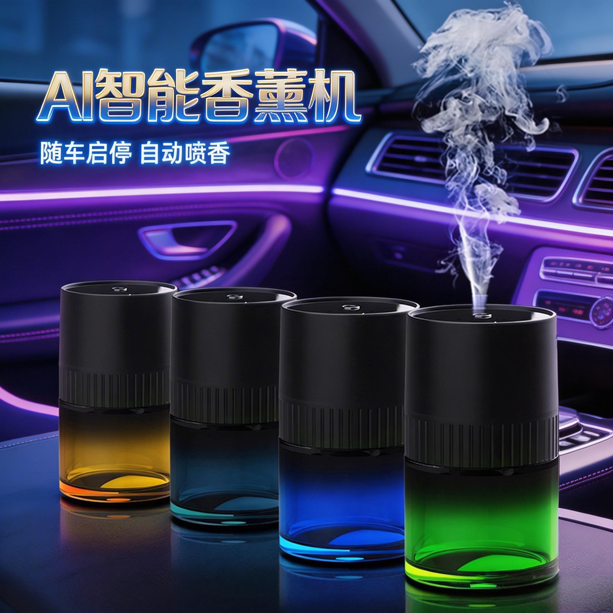 车载智能香薰机汽车喷雾香水大容量加湿器自动大雾量车家两用香薰
