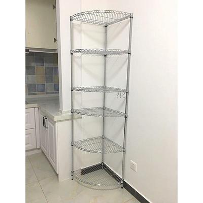 厨房转角置物架落地多层三角墙角放锅架子家用转角扇形盆架收纳层