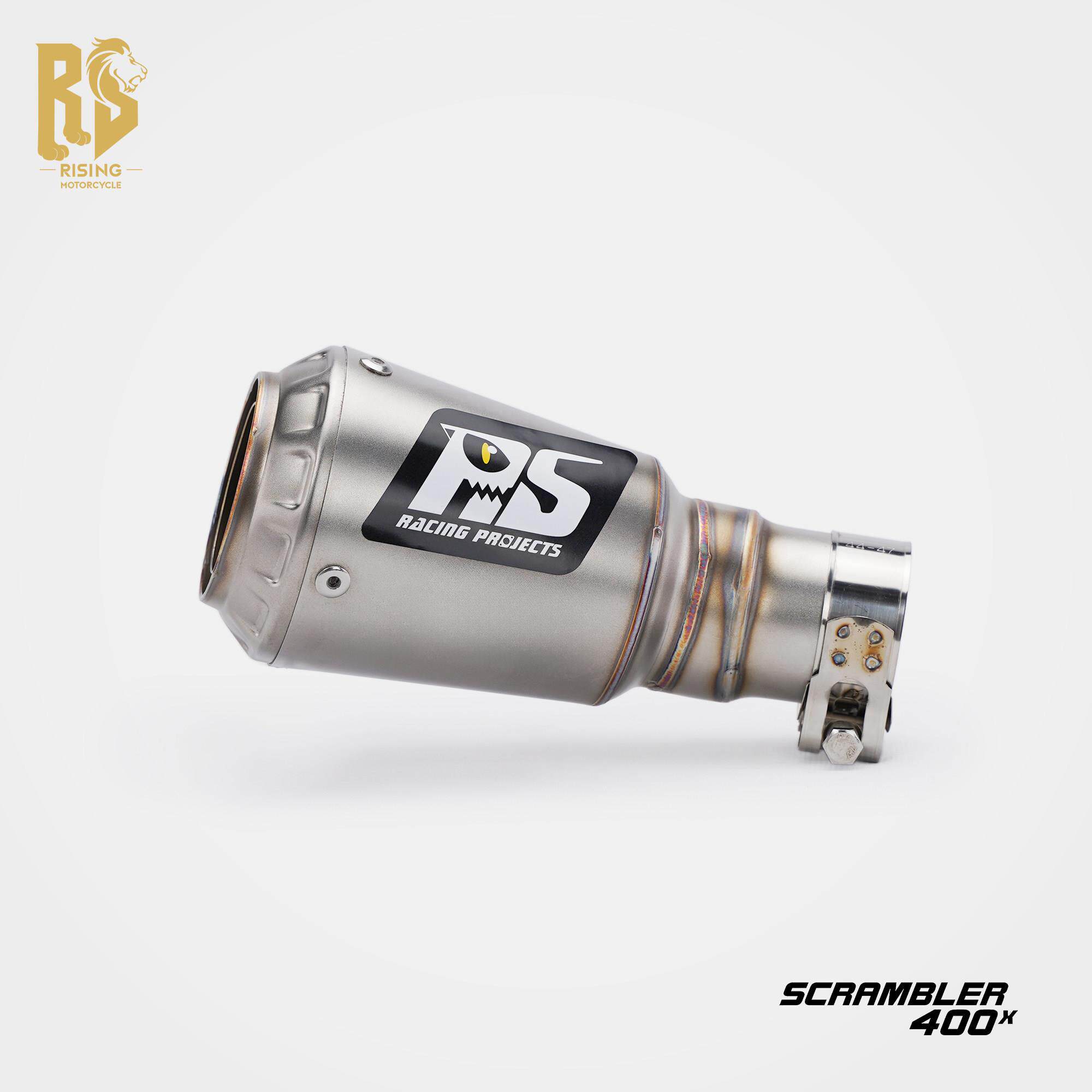 RS原创适用于凯旋400X speed400攀爬机车改装排气管中尾段一体