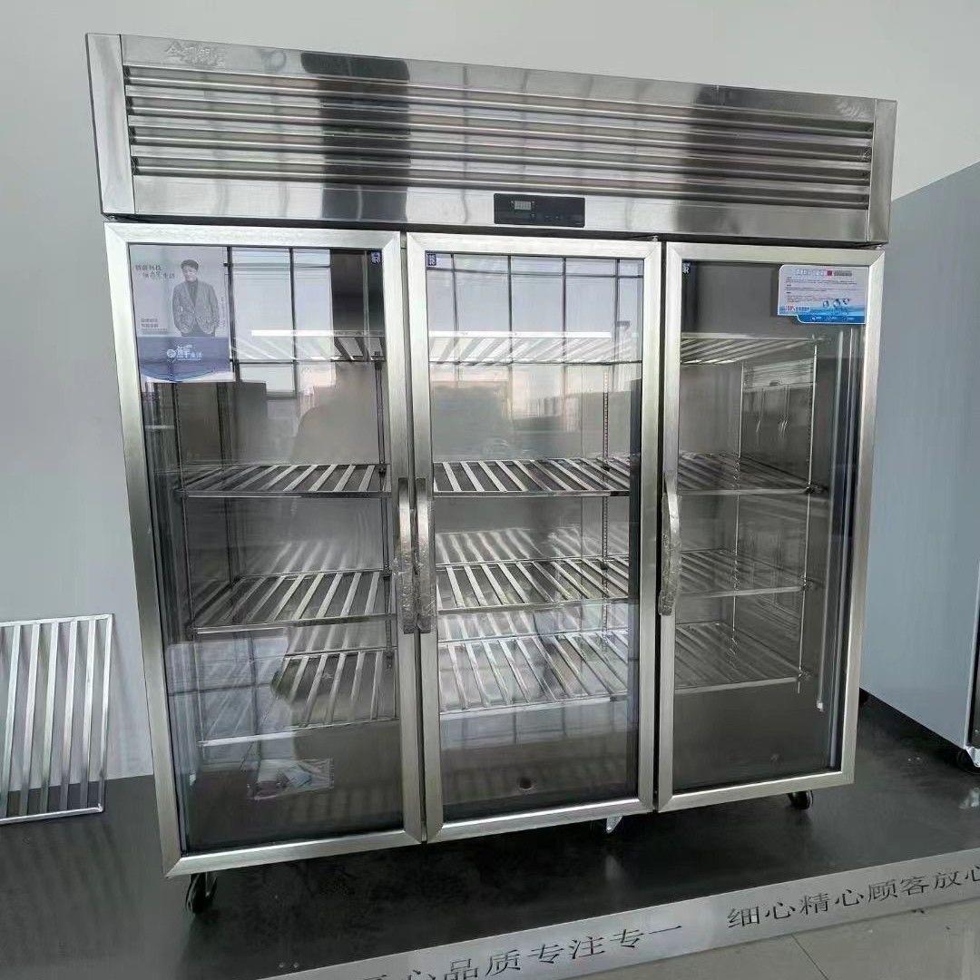 大二门大三门冷藏保鲜展示柜商用冷柜蔬菜串串店双门点菜柜不锈钢
