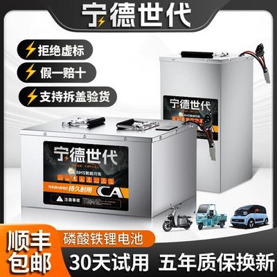 电动车锂电池48v60v72v大容量宁德大单体磷酸铁锂二三四轮电瓶车