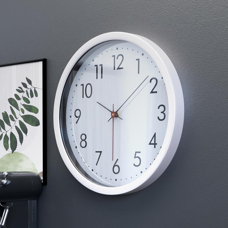 电波夜光静音挂钟时尚创意简约挂墙时钟家用圆形客厅壁挂石英钟