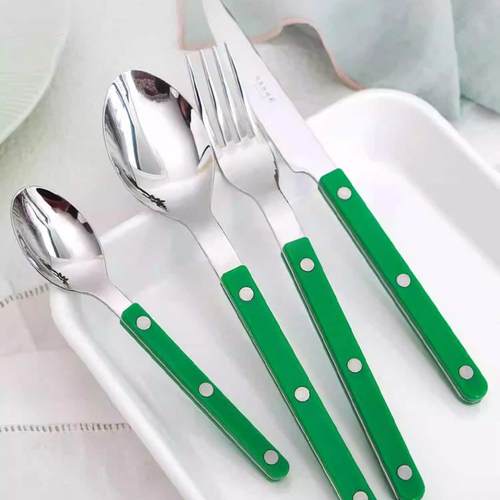 法国进口Sabre paris花园绿高级西餐牛排餐具刀叉套组家用不锈钢