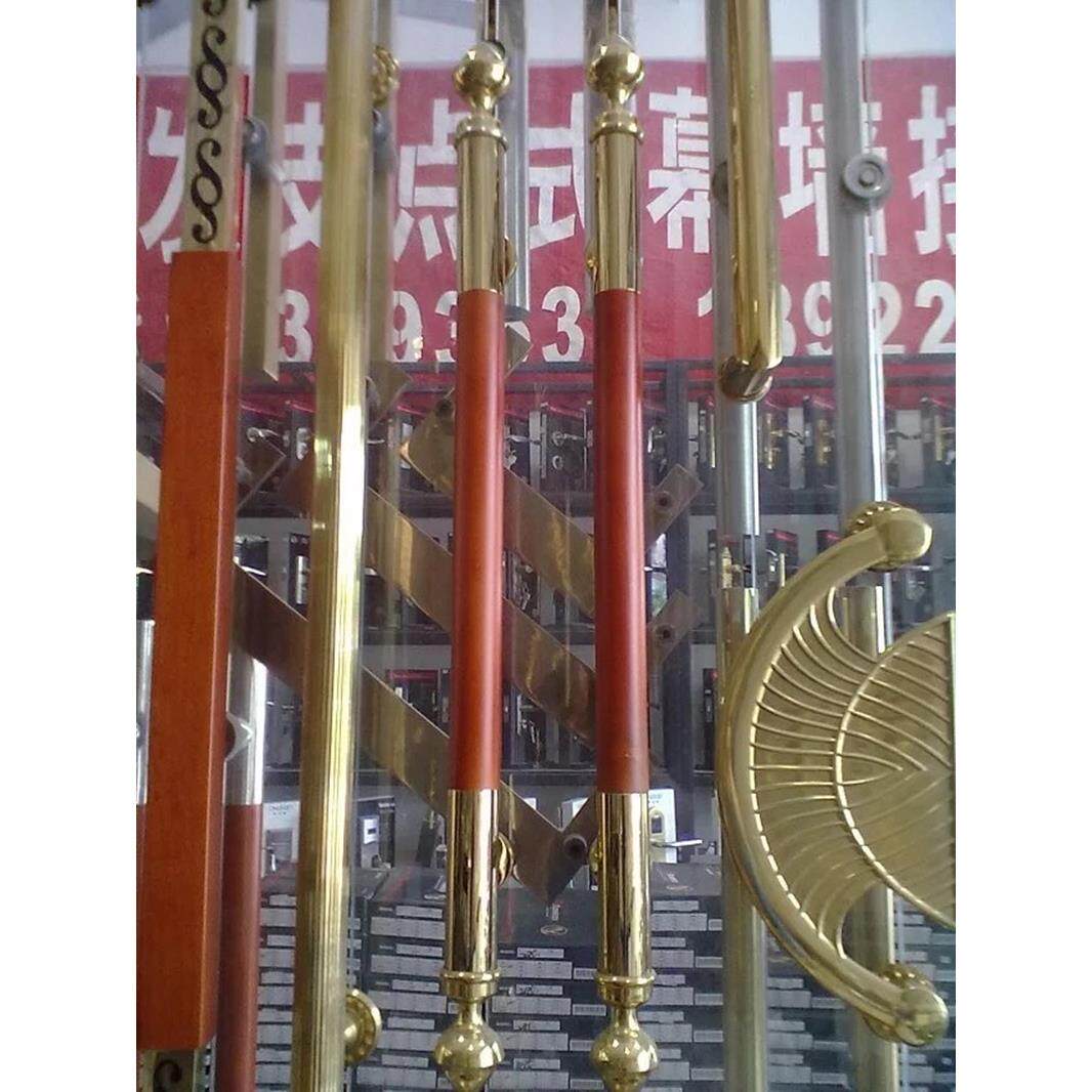 有框玻璃门拉手木门拉手店铺门拉手不锈钢把手黄钛金花梨木门把手