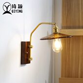 中山灯 2023新款 新中式 侘寂复古卧室床头壁灯墙灯过道走廊网红爆款