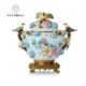 狮落皇庭奢华欧式 装 饰坛罐纯手工彩绘陶瓷艺术摆件果盆饰品