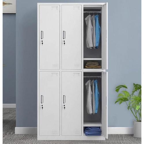 洛港 钢制员工柜铁皮储物柜健身房宿舍浴室存包柜职工带锁寄存柜