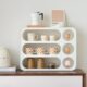 沐上北欧简约杯架铁艺杯子收纳架桌面金属置物架奶油风白色