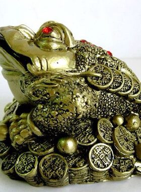 树脂送财金蟾摆件家居饰品开业商铺收银台桌面装饰礼品