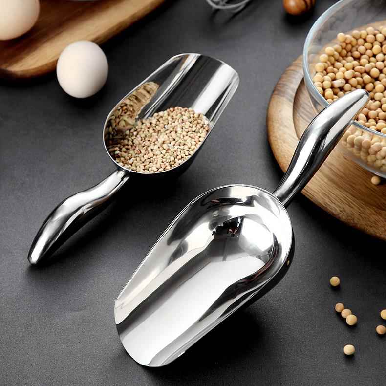 不锈钢园a艺铲子挖沙土大容量料铲面粉铲冰铲家用米铲多用种花工