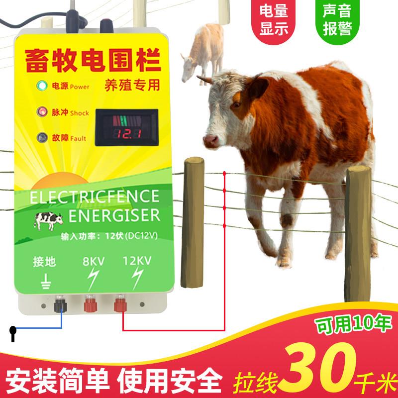 太阳能牧场电子围栏殖手机报警畜牧牛羊猪养电围栏防护网系统全套