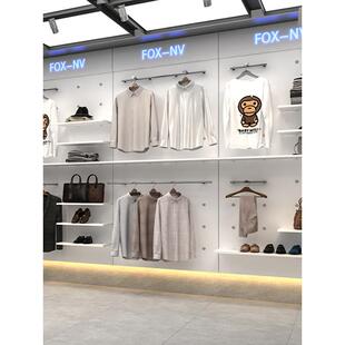 户外运动男装货架落地式陈列架上墙服装店展示架展示柜挂衣架子