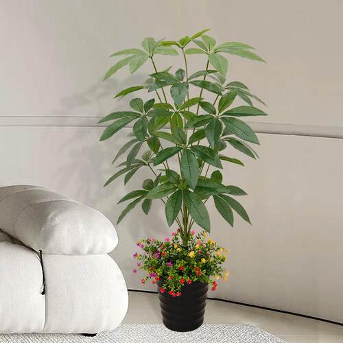 假发财树彷真绿色植物盆栽客厅假花室内摆设彷生植物造景大型塑料
