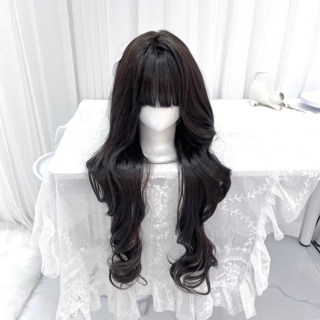 喵灵界假发女Lolita80cm长卷发jk双马尾日常黑棕色洛丽塔全头套式