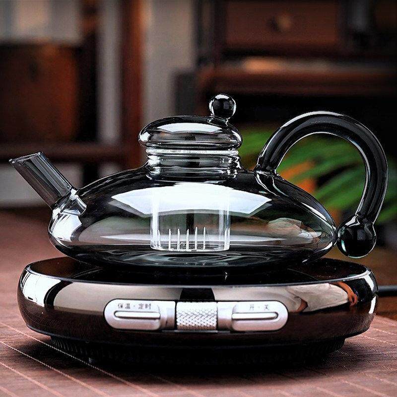 2026新款茗凤祥X1黑晶炉1300W煮茶器玻璃茶壶套装家用小型快煮壶