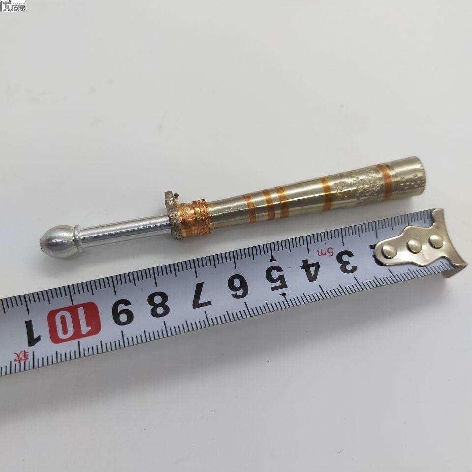 小号直烟斗白铜手工老式烟斗白铜配件雕刻配件烟斗配件铜直配件