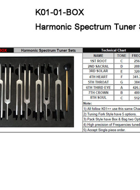 供应拉丝音叉套装系列 Harmonic Spectrum Tuner Sets K01-01