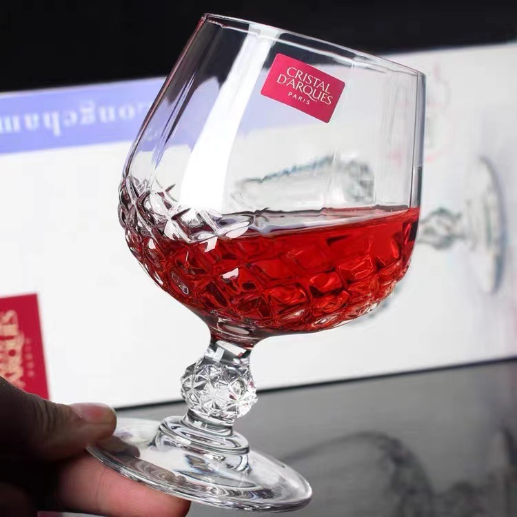 法国弓箭CDA进口水晶玻璃白兰地杯家用雕花洋酒杯威士忌杯干邑杯