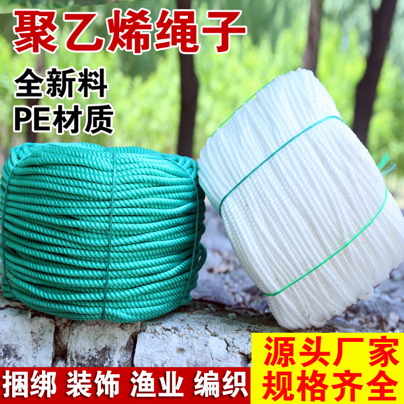 聚乙烯绳子PE绳子防水耐磨耐风化耐腐蚀尼龙绳子吊秧绳大棚压膜绳