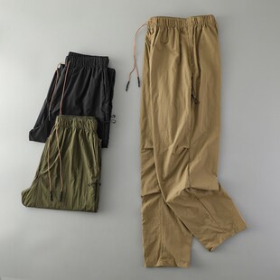 子潮牌直筒寬K松工裝 休閑 男美式 傘兵褲 山系機(jī)能褲 外貿(mào)男裝 夏季 褲