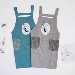 简约时尚纯棉防油清洁围裙厨房z餐馆做饭家居男女工作服面包店罩