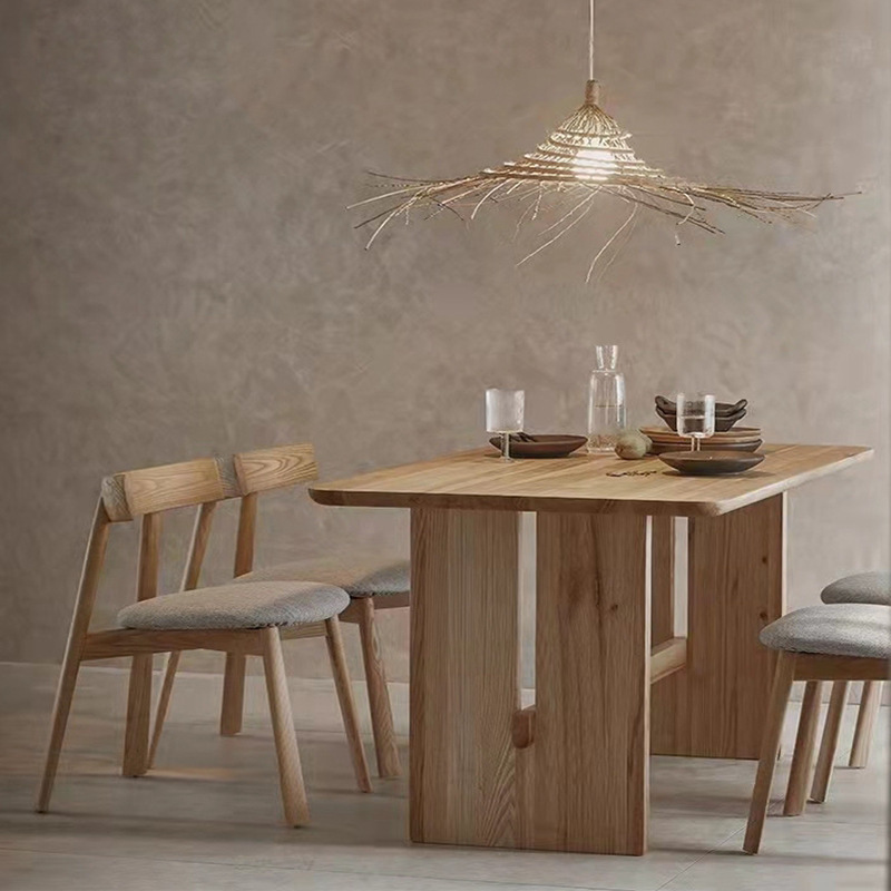 北欧全实木餐桌餐厅吃饭桌子日式家用小户型客厅?寂风原木餐桌