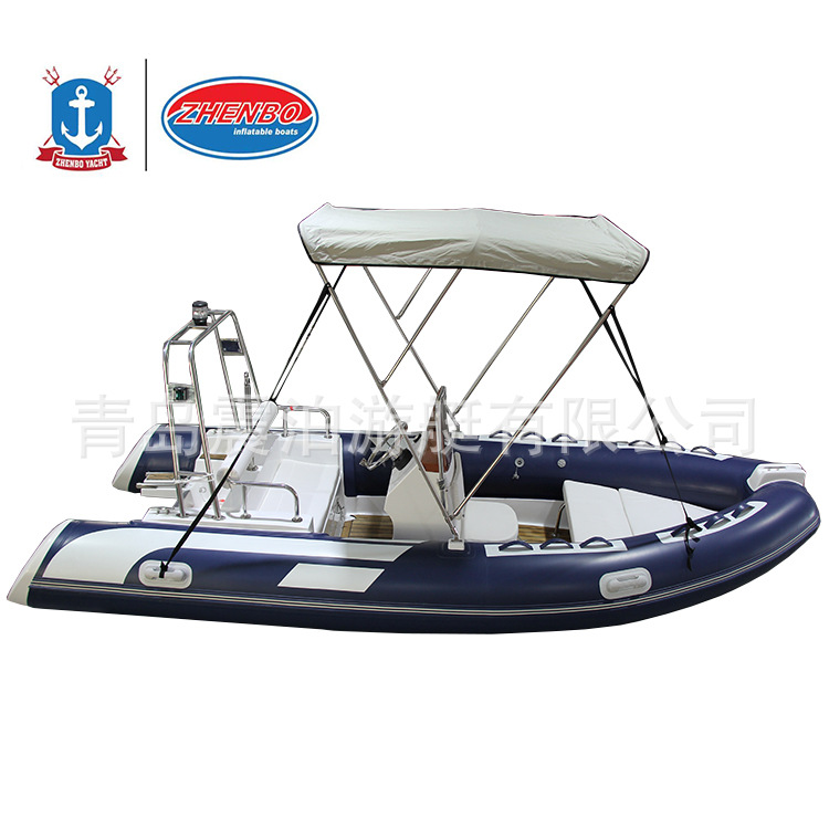 4.8米玻璃钢冲锋舟玻璃钢充气船钓鱼船橡皮艇皮划艇救援冲锋艇
